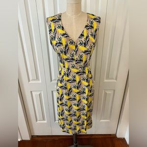 Jcrew floral silky midi dress
